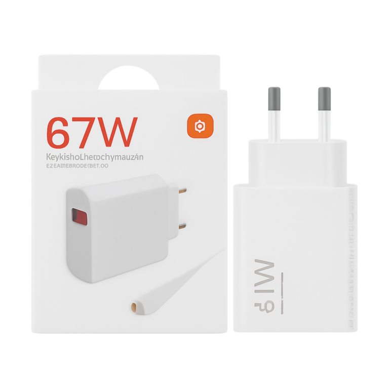 Xiaomi 67W GaN Turbo Charger with USB-C Cable EU Adapter front view