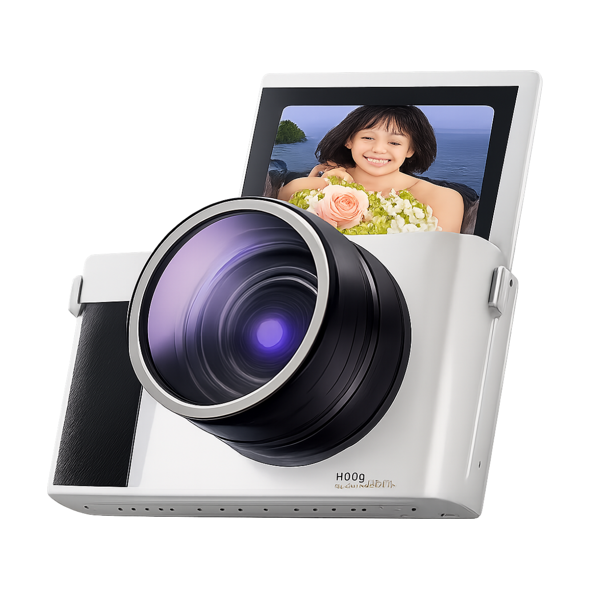 88MP 8K Camera 18X Zoom Autofocus 3 Inch 180° Flip Screen Dual Battery WiFi Mirrorless Camera with Lens Cap 32GB Memory Card-bg-clean 88MP 8K mirrorless camera front view with lens cap