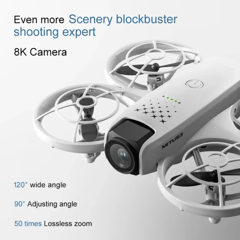 8K Mini drone showing 360 degree obstacle avoidance sensors