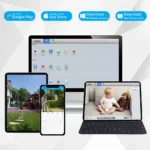 8MP 4K IP dome camera installed outdoors on wall bracket