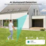 Side angle of 8MP 4K WiFi PTZ camera showing waterproof design