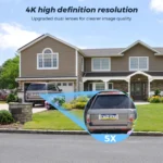 8MP outdoor security camera with night vision and two-way audio