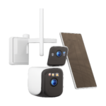 8MP solar powered PTZ wifi security camera with dual screens