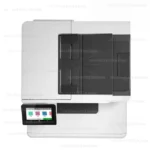 Back view showing network ports of A4 color laser duplex printer