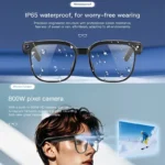 2026 men's AI Smart Glasses showcasing built-in headphones and stereo speaker