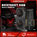AIBOMAN RX5700XT 8GB GDDR6 RED DEMON graphics card front view