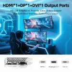 Detailed shot of 8-pin power connector on GTX1660Ti