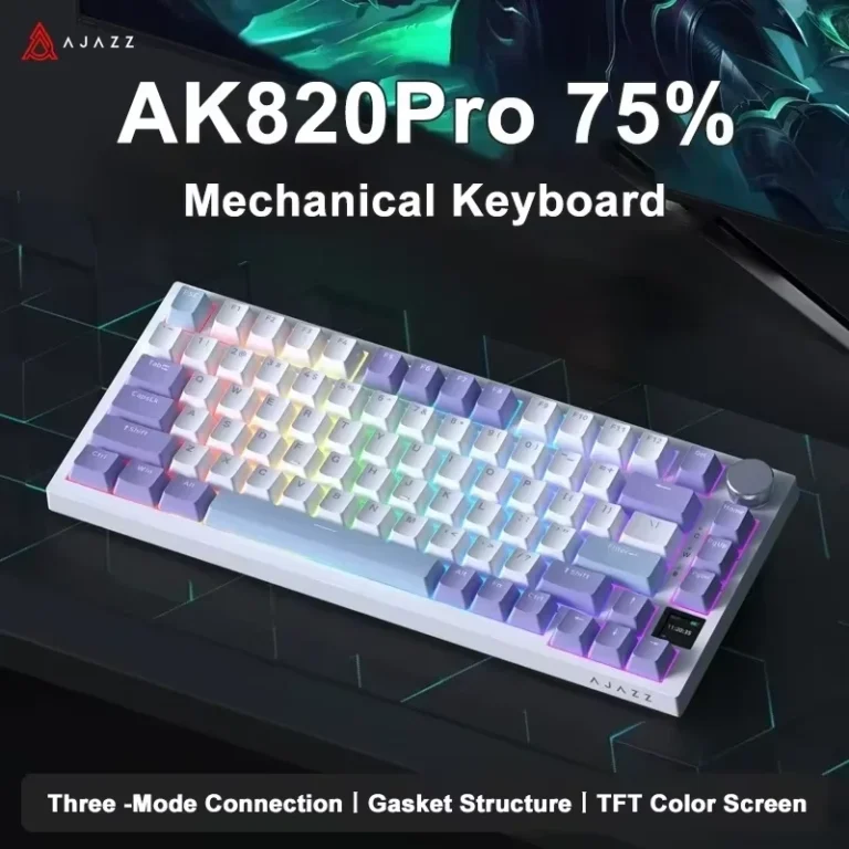 AJAZZ AK820Pro 75% RGB mechanical gaming keyboard with wired and wireless modes