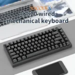 AJAZZ AK820 mechanical keyboard with hot-swappable keys and rotary volume buttons