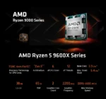 AMD Ryzen 5 9600X processor side angle showing pin layout