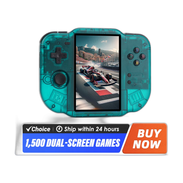 AMPOWN Magicx ZERO 40 handheld game console front view with 4 inch IPS touchscreen