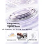 Close-up of ANKER Soundcore C50i ear clip Bluetooth headphones