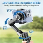 AOCHUAN 3-Axis Smartphone Gimbal with Fill Light - Image 4