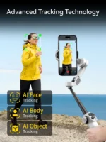 AOCHUAN Smart X2 3-Axis Handheld Gimbal with Extension Rod - Image 3