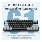 APAYADO K61 mechanical keyboard showing durable PBT keycaps