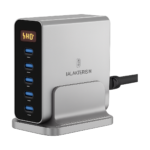 Front view of ASOMETECH 140W GaN Multi-Port USB-C Fast Charger