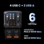 Side view of ASOMETECH 300W charger with LED power display