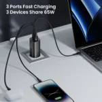 ASOMETECH 65W GaN USB C Fast Charger with Dual Ports - Image 5