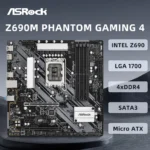 ASRock Z690M Phantom Gaming 4 motherboard with LGA1700 socket and DDR4 slots