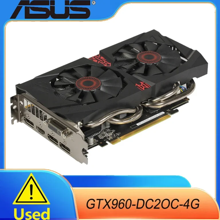ASUS GTX 960 dual fan PCIe 3.0 graphics card cooling detail