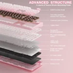 Top view of AULA F108Pro keyboard highlighting full 108-key layout