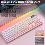 AULA F108Pro keyboard connected via USB Type-C cable