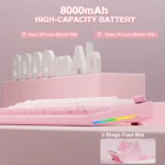 AULA F108Pro wireless keyboard showcasing hot-swappable switches and packaging contents