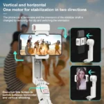 AXNEN A10 Handheld Smartphone Gimbal with Fill Light - Image 4