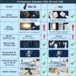 Black AXNEN HQ2-SE gimbal with removable phone clip and Bluetooth remote