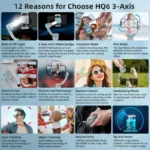 AXNEN HQ6 3-Axis Foldable Gimbal with Fill Light - Image 6