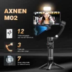 AXNEN M02 3-Axis Foldable Smartphone Gimbal with AI - Image 2