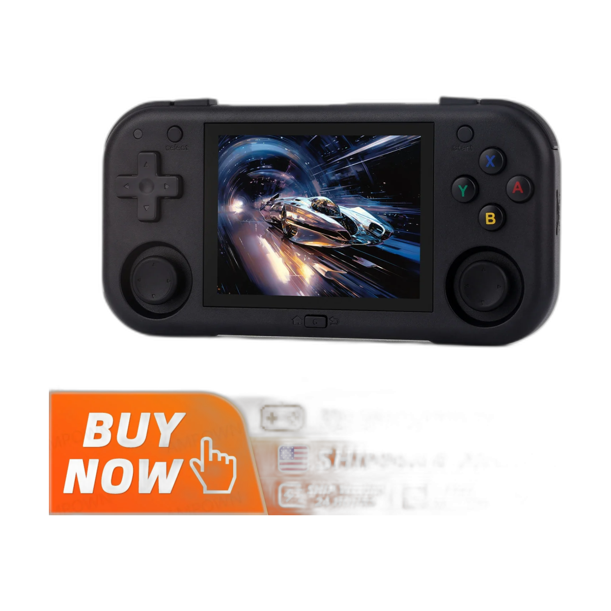 Ampown Mini Zero 28 Retro Handheld Game Console 2.8” IPS Screen A133P Processor Android System MAGICX ZERO28 Video Player Gifts-bg-clean Ampown Mini Zero 28 handheld gaming console with 2.8 inch IPS screen in purple