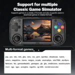 Ampown XU MINI M handheld console with included accessories laid out