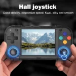 Ampown XU MINI M portable game console in grey color with screen protector attached