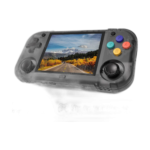 Ampown XU MINI M handheld retro game console front view with orange case