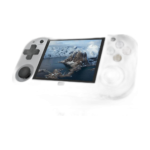 Ampown XU MINI M handheld retro game console front view with orange casing