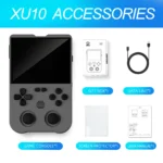 Ampown XU10 handheld console packaging and included accessories