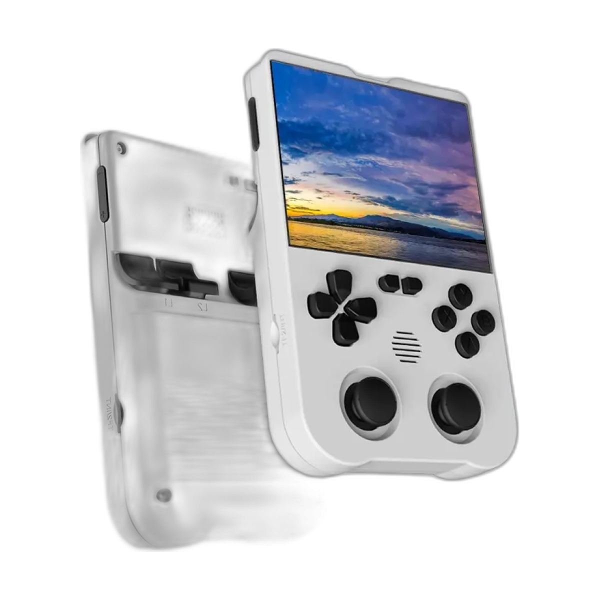 Ampown XU10 Handheld Game Console 3.5″ IPS Screen 3000mAh Battery Linux JELOS System Built-in Retro Portable Video Game Player-bg-clean Ampown XU10 handheld game console front view with 3.5 inch IPS screen