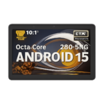 Android 15 tablet with 10-inch IPS display and AI smart speaker charging dock