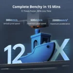 Close-up of 350°C hotend and hardened steel nozzle on Kobra S1 Max