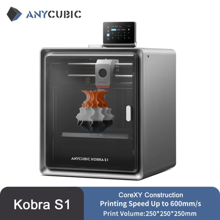 Anycubic Kobra S1 CoreXY 3D printer with 250mm build volume and ultra-quiet operation