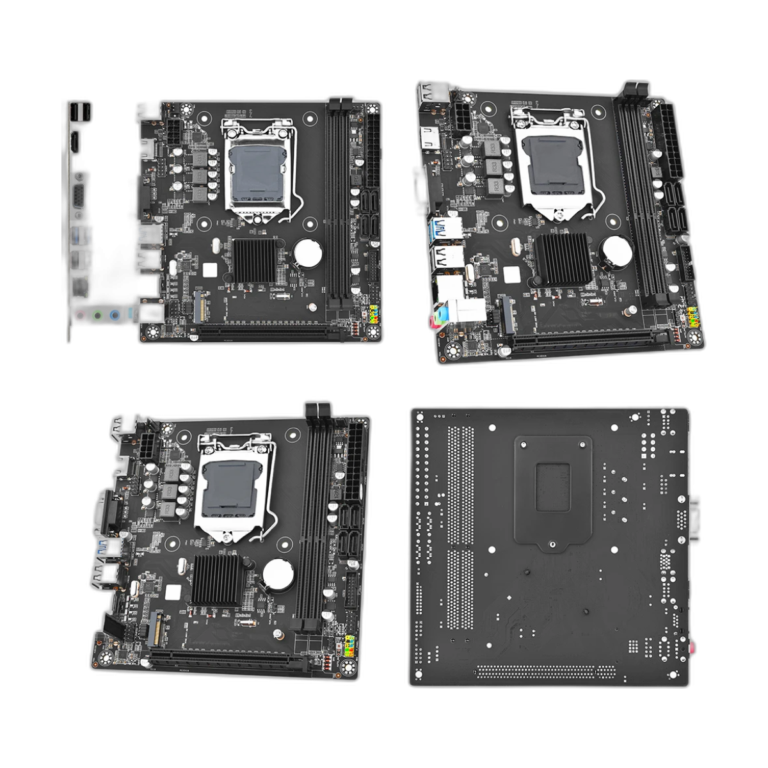 B75M-I Mini-ITX motherboard with LGA 1155 socket and M.2 NVMe slot front view
