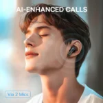 BASEUS Bowie E19 wireless earbuds alongside charging cable and user manual