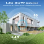 BESDER 15MP wifi camera showing dual screens and lens array