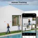 Side view of BESDER 15MP IP66 waterproof outdoor security camera