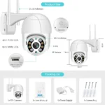 BESDER waterproof dome WiFi IP camera close-up