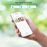 Close-up of BESDER 4K dome camera lens and microphone