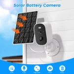 Side angle of BESDER 4MP outdoor solar WiFi camera