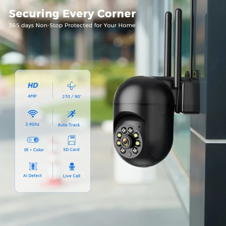 Side angle of BESDER 4MP PTZ dome design camera