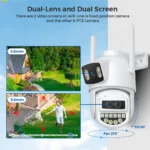 BESDER PTZ dome camera showing dual lenses and antenna